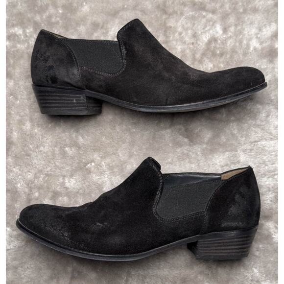 Paul Green Black Suede Chelsea Slip-on Low Ankle Boots Womens UK 5 US Size 7.5 - Picture 3 of 16